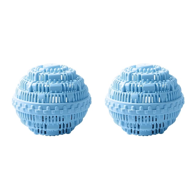 Kearding Lavadora de ropa, bola elástica para ropa, limpiador de ropa antibobinado, bolas de mágicas de iones para ropa, reutilizable, Azul 2piezas