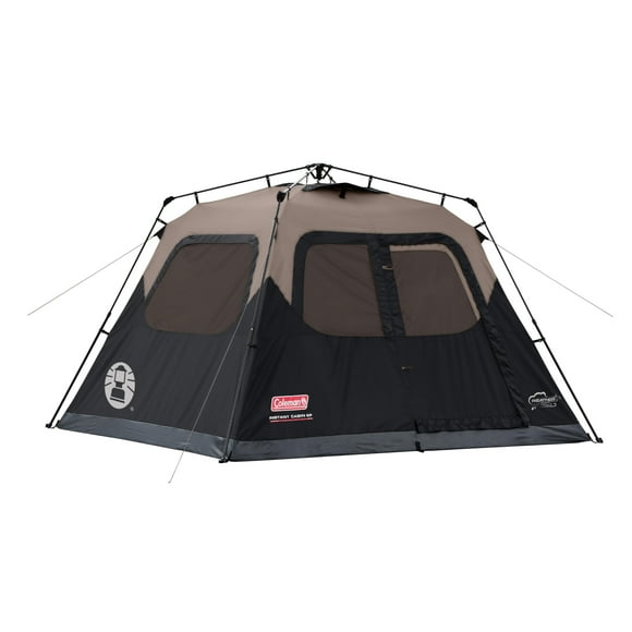 Tienda de campaña Coleman con configuración de 1 minuto, tienda de campaña instantánea para 4/6/8/10 personas con piso resistente a la intemperie, postes preinstalados, ventilación y bolsa de transpor