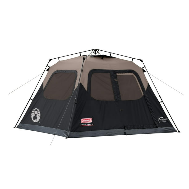 Tienda de campaña Coleman con configuración de 1 minuto, tienda de campaña instantánea para 4/6/8/10 personas con piso resistente a la intemperie, postes preinstalados, ventilación y bolsa de transpor