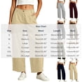 thumbnail image 4 of Women's Cotton Linen Wide Leg Pants with Pockets, High Waisted Elastic Waist, Loose Fit Trousers for Summer Casual Commuting, Womens Pants | UKHCCC,Black L, 4 of 9