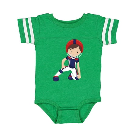 

Inktastic American Football Cute Boy Brown Hair Rugby Gift Baby Boy Bodysuit