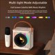 thumbnail image 4 of Mini Máquina de Karaoke Portátil con Altavoz Bluetooth, Luz Envolvente de Colores y 2 Micrófonos Inalámbricos para Niños y Adultos B, 4 of 5