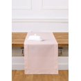 thumbnail image 1 of Tapete de mesa Solino Home con dobladillo de lino y algodón rosa, 35 x 120 cm, 1 of 5