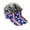 A, variant on Men's Flair Hair Visor Hat, Adjustable Sun Visor with Spiky Fake Hair Wig, USA Flag Patriotic Golf Cap for Fun Party & Outdoor