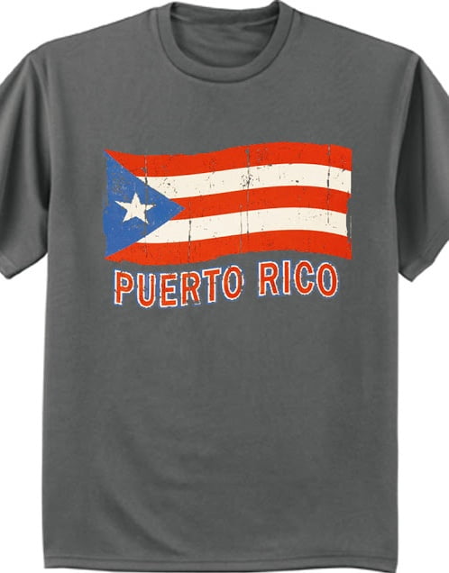 Puerto Rico flag decal t-shirt Big and Tall tee for men