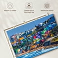 thumbnail image 6 of Elephant Stock Vibrant Seaside Town Wall Art - Horizontal Canvas Wall Art - Living Room Wall Decor - Beach Canvas - Blue And Beige Decor - 12" x 8", 6 of 8