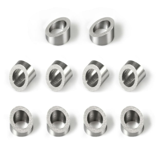 SPEEDWOX 10 Pcs 3/8" 30 Degree Angle Beveled Washers, 316 Stainless Steel Angled Washers, Suit for 1/8" 5/32" 3/16" Wire Rope Cable Application
