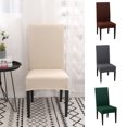 thumbnail image 2 of CAROOTU Housse de Chaise Extensible Universelle Couleur Unie Durable Amovible Simple Costume, 2 of 5