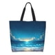 thumbnail image 1 of Balery Night Sky Beach Scene Bolsa Tote Estilo Estético con Cremalleras, Bolsa de Hombro, Bolsa de Compras Grande y Plegable, 1 of 8
