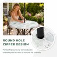thumbnail image 5 of Round Outdoor Tablecloth with Umbrella Hole and Zipper, Green Coastal Fitted Table Cover with Elastic Edge for 31-35 Inch, Nautical Summer Beach Coral Sea Turtle Waterproof Patio Tablecoths, 5 of 9