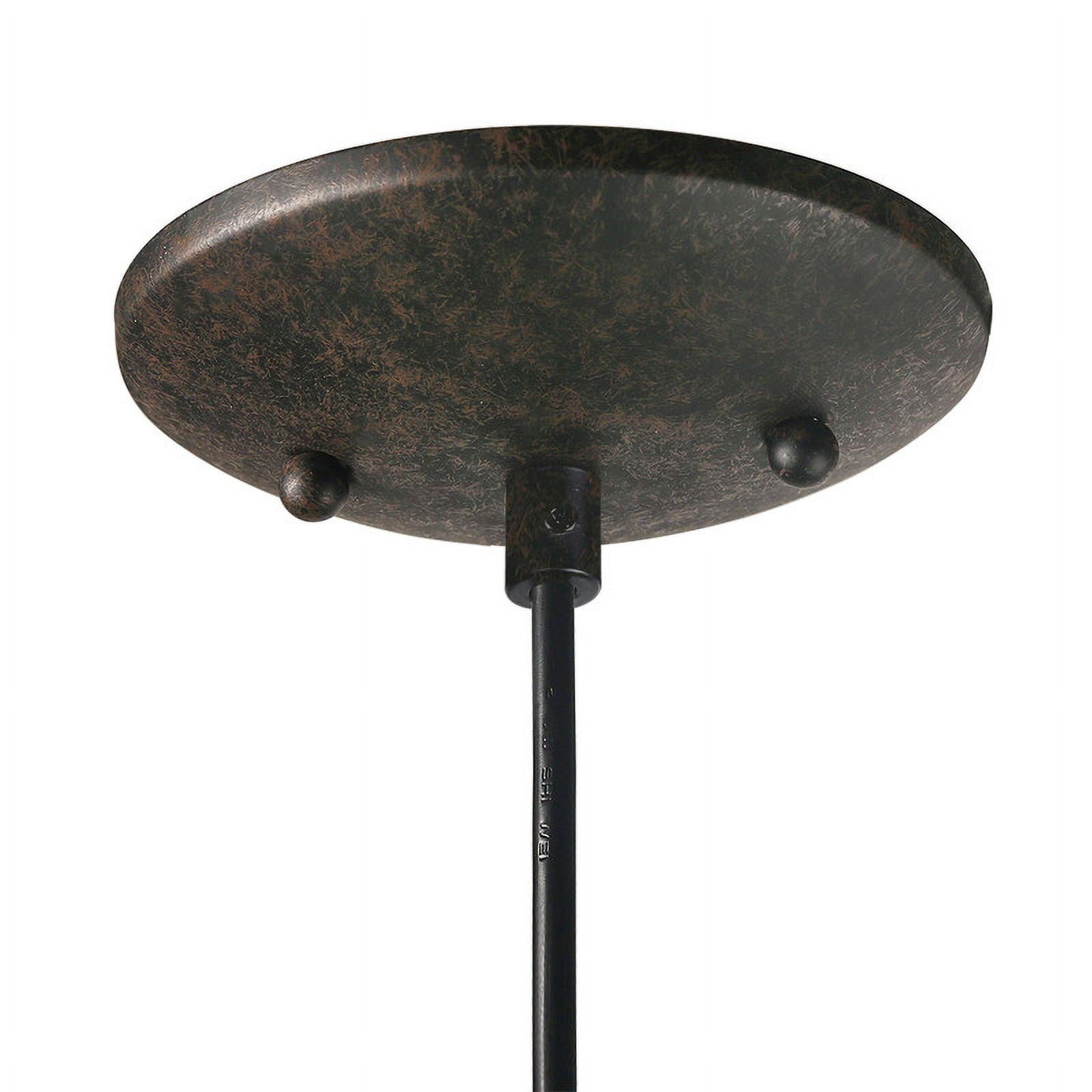 LNC 1-Light Bronze and Antique Rust Cylinder LED Mini Pendant for Kitchen Island