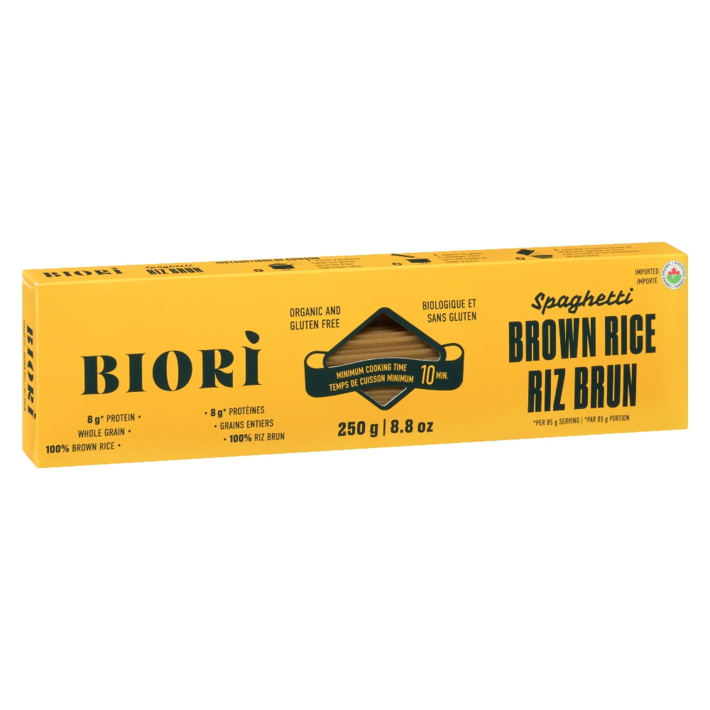 Biori 100% Organic Gluten Free Brown Rice Spaghetti 250g, Whole Grain, Non-GMO