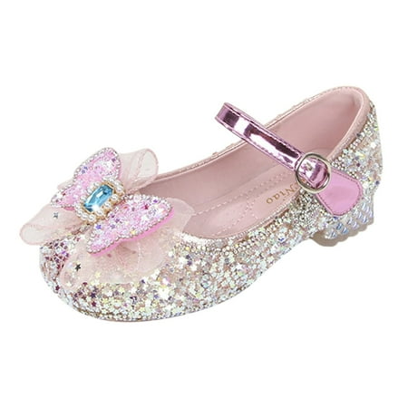 

Otqutp Little Kid First Walking Sandals Fashion Summer Toddler Girls Casual Shoes Thick Sole Round Toe Buckle Dress Shoes
