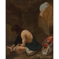 thumbnail image 2 of Gerard van Kuijl 15x18 Black Ornate Wood Framed Double Matted Museum Art Print Titled - Philoctetes on Lemnos (1647), 2 of 5