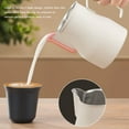 thumbnail image 2 of Jarra para espuma de leche, jarra de acero inoxidable, taza medidora con boquilla para arte de café, hogar, cocina, oficina, utensilios de café Juegos de servir café y té Color Acero 350ML Wosthever HA080479-02, 2 of 6