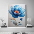 thumbnail image 2 of Mudket Framed,Canvas Wall Art,Ready to Hang,Blue Peony Floral Canvas Print,Botanical Wall Decor,Flower Wall Pictures,for Bedroom Bathroom Living Room Office Decor - 12"L x 8"W, 2 of 10