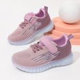 thumbnail image 6 of lnmuld Girls Breathable Fly Woven Mesh Sport Sneakers Adjustable Velcro Lightweight Anti-slip Sole Daily Walking Trainers Size:4-4.5 Years, 6 of 8