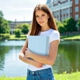 thumbnail image 5 of 1 Inch 3 Ring Binder, Pastel Aesthetic Document Organizer, Letter Size Plastic File Binder for Exam Papers, Notes & Homework, Scho*ol Office Home Supplies, Multi Color 1pc, 5 of 5