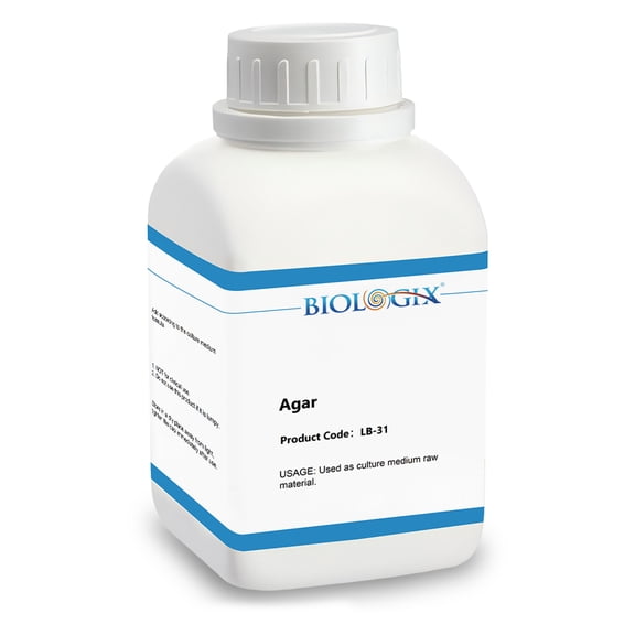 Lab-Grade Agar Powder, Makes Over 1498 to 1666 Agar Petri Dishes, Gel Strength 800-1100 g/m2 (68°F), for Lab Research, 500g/Bottle
