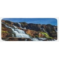 thumbnail image 1 of Rainforest Kitchen Mat, Pongour Waterfall Exotic Natural Beauty Landscape Mountain Rocks Print, Plush Decorative Kitchen Mat with Non Slip Backing, 47" X 19", White Blue, by Ambesonne, 1 of 1