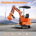 thumbnail image 5 of MachPro DS-15Pro 1.2 Ton Mini Excavator – 13.5HP Briggs & Stratton Engine, Pilot Control System, 36" Width for Tight Gates – Includes Bucket, Ripper, Rake & Thumb, 5 of 9