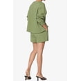 thumbnail image 4 of TheMogan Women's S~3X Cotton Terry Long Sleeve Oversized Top & Drawstring Shorts SET, 4 of 7