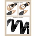 thumbnail image 3 of Vorliqent Women's Belts 2 Pack Skinny Black Belts with Gold Buckle for Dresses Jeans Waist Belt for Women, 3 of 7