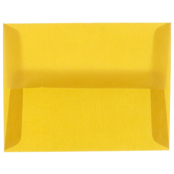 JAM Paper 4Bar Translucent Envelopes, 3 5/8 x 5 1/8, Gold, 25/Pack