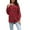 Red, variant on IROINNID Women's Leisure Short Jacket Turndown Lapel Stripes Shacket Long Sleeve Outwear, Red