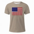 thumbnail image 3 of TOWED22 4th of July Shirts for Men American Flag Patriotic T-Shirt Independence Day Graphic Tee Tops Khaki,XXL, 3 of 5