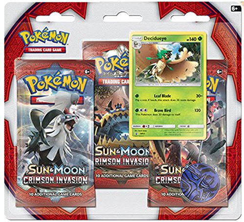 Pokémon TCG Sun & Moon Crimson Invasion Three-Booster Blister for sale online 
