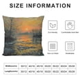 thumbnail image 5 of Orinice Sunset Water Trees Graphic Decorative Throw Pillow Cover Square - Durable Cotton Linen Fabric - Indoor Outdoor Home Couch Living Room Bed Sofa Decor - 1PC 12x12in, 5 of 5
