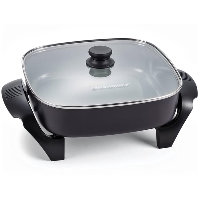 Sartén eléctrica Elite Gourmet Ceralast sin PFAS 30 cm negra