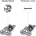 thumbnail image 3 of DIY Bees Metal Wall Art Decor Black Honey Wall Hanging Ornament Iron Wire Wall Art Flower Sculpture Decoration Sign Minimalist Wall Decor 12 x 9Inch Mixed Color DIY, 3 of 9