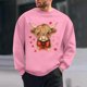 thumbnail image 1 of Ceisia Men's Regular-Fit Crew-Neck Heart-Yak Printed Casual Sweatshirt Gift, 1 of 6