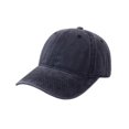 thumbnail image 1 of Gorra de béisbol de algodón con visera ajustable, estilo retro, de sarga lavada, para hombre y mujer (negra), 1 of 5