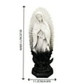 thumbnail image 5 of Blessed Mother Mary Statue - 12 Inch White Resin Catholic Sculpture, Our Lady of Guadalupe Figurine for Porch, Prayer Altar, Christian Home Decor, Religious Wedding Gift Collection, 5 of 6