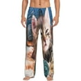 thumbnail image 1 of Fotbe Playful Cat Pantalones de Pijama para Hombre, Pantalones de Dormir, Pantalones de Casa con Cintura Ajustable y Bolsillos-Large, 1 of 6