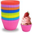 thumbnail image 1 of 24pcs Reusable Baking Cups, Silicone Baking Cups Cupcake Liners Muffin Cases Silicone (15), 1 of 8