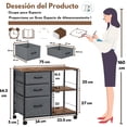 thumbnail image 3 of Cómoda con Cajones FurnitureR Organizador Armario Moderno con Ruedas, 3 of 10