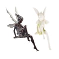 thumbnail image 6 of Outdoor Garden Statue 15x6cm Lawn Yard Fairy Sculpture Fountain Sitting Fairies Figurine Decoration Yard Backyard Ledge Shelf Angel Ornament , Gray, 6 of 8