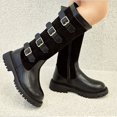 thumbnail image 7 of Girls Knee High Boots Fashion Lug Sole Side Zipper Tall Riding Boots for Toddler Little Kid Big Kid, 7 of 7
