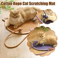 thumbnail image 2 of Round Cat Scratcher Mat,16.9inch Natural Cotton Rope Cat Scratching Mat with Ball Toy,Cat Scratch Furniture Protector for Wall Floor Couch Carpets Sofa, 2 of 9
