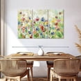 thumbnail image 3 of Elephant Stock Springtime Meadow Flowers I Wall Art - Horizontal Multi Panel Canvas - Living Room Wall Decor - Abstract Multi Panel - Pink And Blue Decor By Silvia Vassileva - 57" x 36", 3 of 8