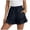 Navy, variant on Aboser Women's Summer Boho Shorts Cute Ruffle Hem Beach Shorts Casual Elastic Waist Short Pants Lightweight Wide Leg Shorts Loose Fits Lounge Shorts with Pockets