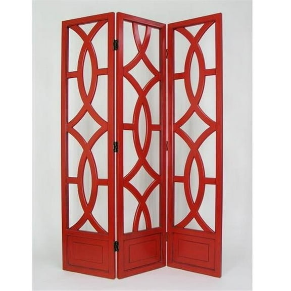 Wayborn Charleston Room Divider in China Red