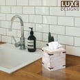 thumbnail image 5 of Luxe Designs | Set of 2 Rustic White Wooden Square Tissue Box Cover/Tissue Dispenser/Napkin Holder - Slide-Out Bottom - Home & Farmhouse Décor, 5 of 8