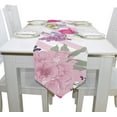 thumbnail image 4 of Coolnut 13"x70" Rectangle Cloth Table Runner Flowers On Pink Stripes Table Cover for Wedding Birthday Holiday, 4 of 5