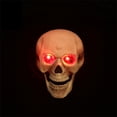 thumbnail image 2 of xiaxaixu Décoration de Crâne d'Halloween, Décorations de Crâne d'Halloween Activées par la Voix avec Yeux Rouges LED Fausse Araignée, Décorations de Maison Hantée, 2 of 5