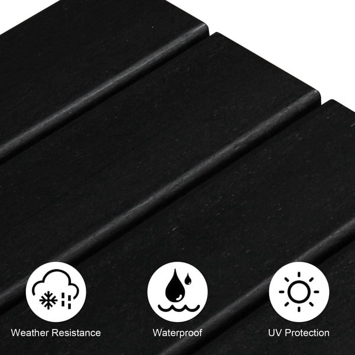 36*36*47cm Single Layer Square HDPE Side Table Black